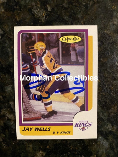 Jay Wells - Autographed Card 1986-87 Opc #7