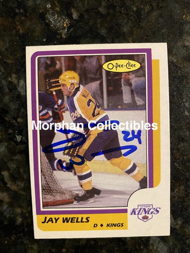 Jay Wells - Autographed Card 1986-87 Opc #8