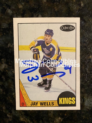 Jay Wells - Autographed Card 1987-88 Opc #3
