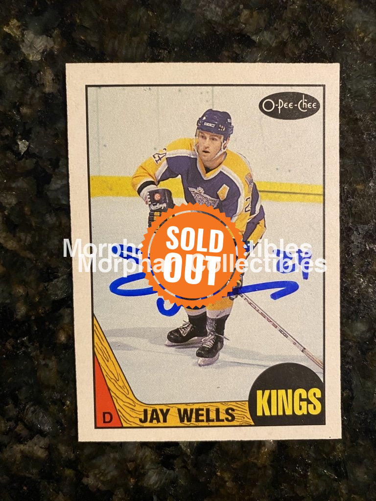 Jay Wells - Autographed Card 1987-88 Opc #5