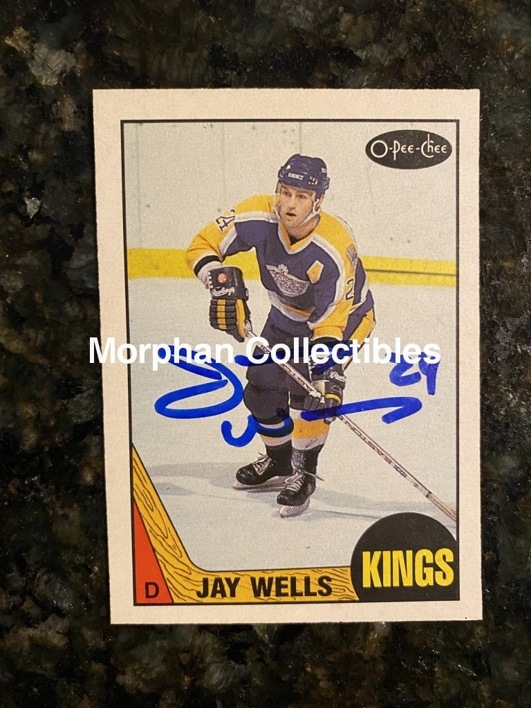 Jay Wells - Autographed Card 1987-88 Opc #5