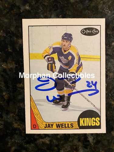 Jay Wells - Autographed Card 1987-88 Opc #6