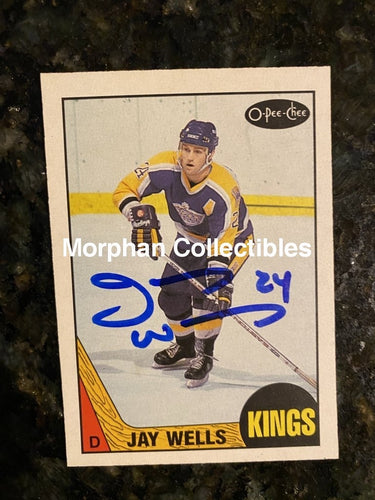 Jay Wells - Autographed Card 1987-88 Opc #7