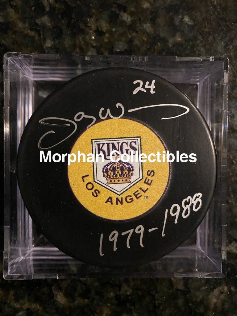 Jay Wells - Autographed Puck Los Angeleskings #1