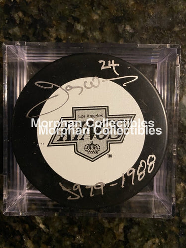 Jay Wells - Autographed Puck Los Angeleskings #2
