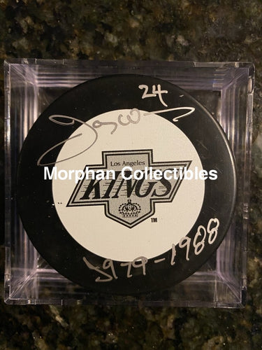 Jay Wells - Autographed Puck Los Angeleskings #2