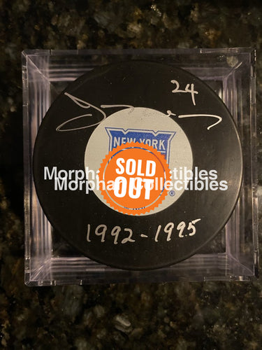 Jay Wells - Autographed Puck New York Rangers #2