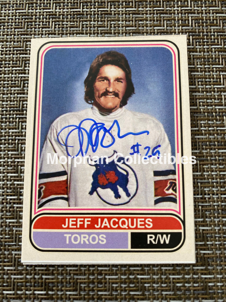 Jeff Jacques- Autographed Card - Custom Toronto Toros