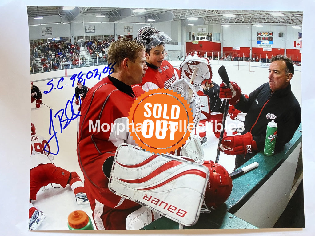 Jim Bedard - Autographed 8X10 Photo Inscription Detroit Red Wings