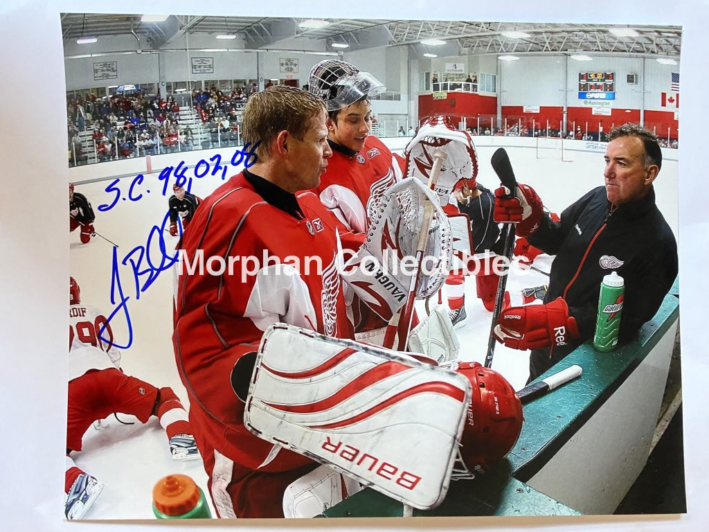 Jim Bedard - Autographed 8X10 Photo Inscription Detroit Red Wings