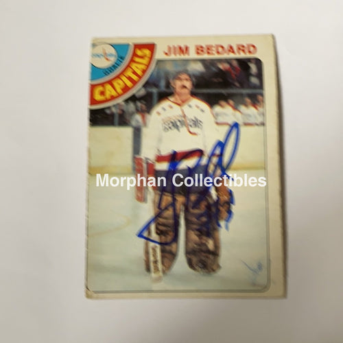 Jim Bedard - Autographed Card 1978-79 Opc Rc