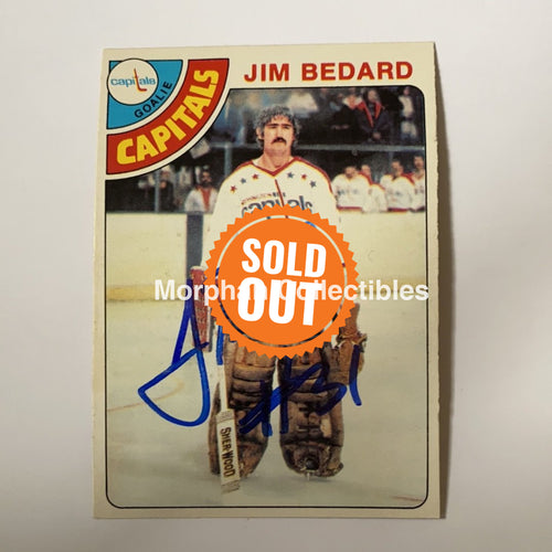 Jim Bedard - Autographed Card 1978-79 Opc Rc