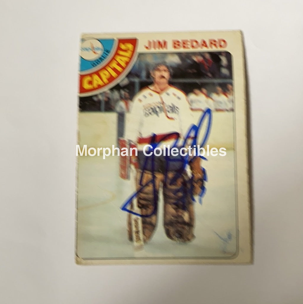 Jim Bedard - Autographed Card 1978-79 Opc Rc