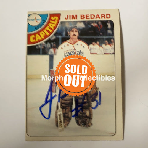Jim Bedard - Autographed Card 1978-79 Opc Rc
