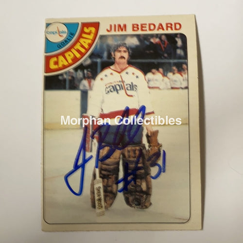 Jim Bedard - Autographed Card 1978-79 Opc Rc