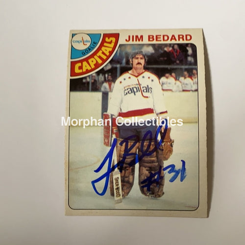 Jim Bedard - Autographed Card 1978-79 Opc Rc