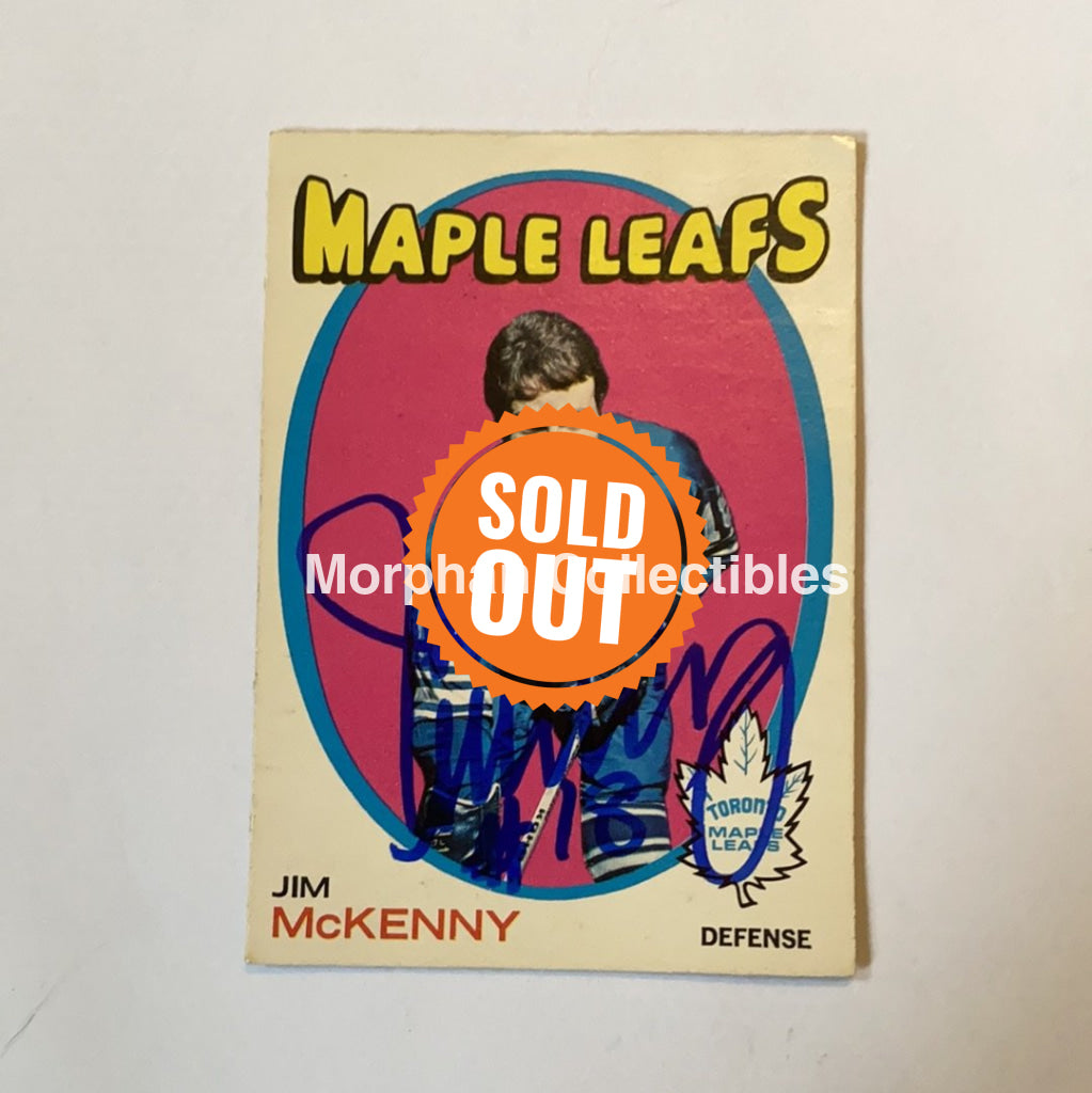 Jim Mckenny - Autographed Card 1971-72 Opc Note Back
