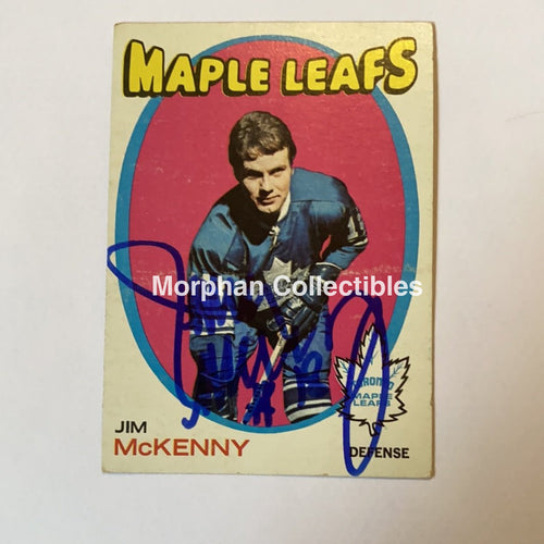 Jim Mckenny - Autographed Card 1971-72 Topps