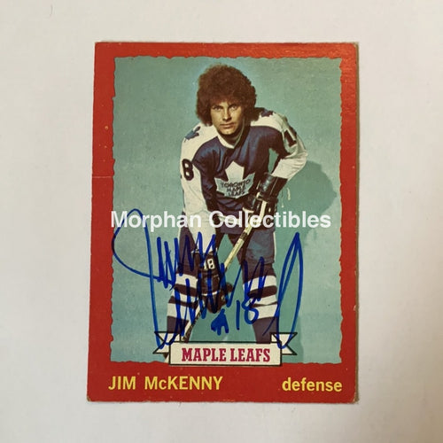 Jim Mckenny - Autographed Card 1973-74 Opc