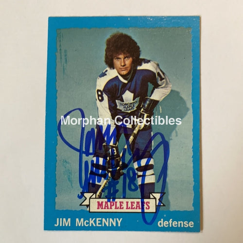 Jim Mckenny - Autographed Card 1973-74 Topps