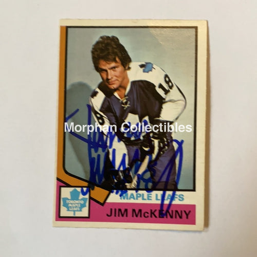 Jim Mckenny - Autographed Card 1974-75 Opc