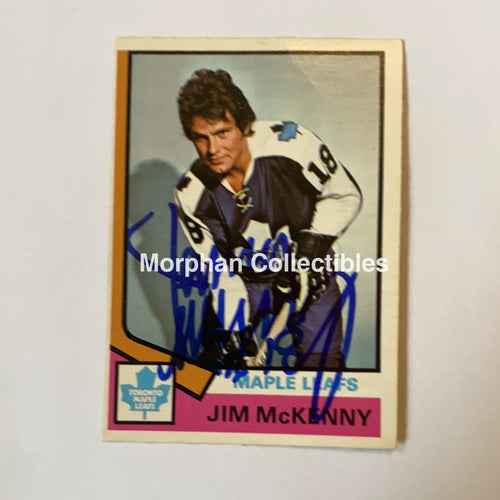 Jim Mckenny - Autographed Card 1974-75 Opc