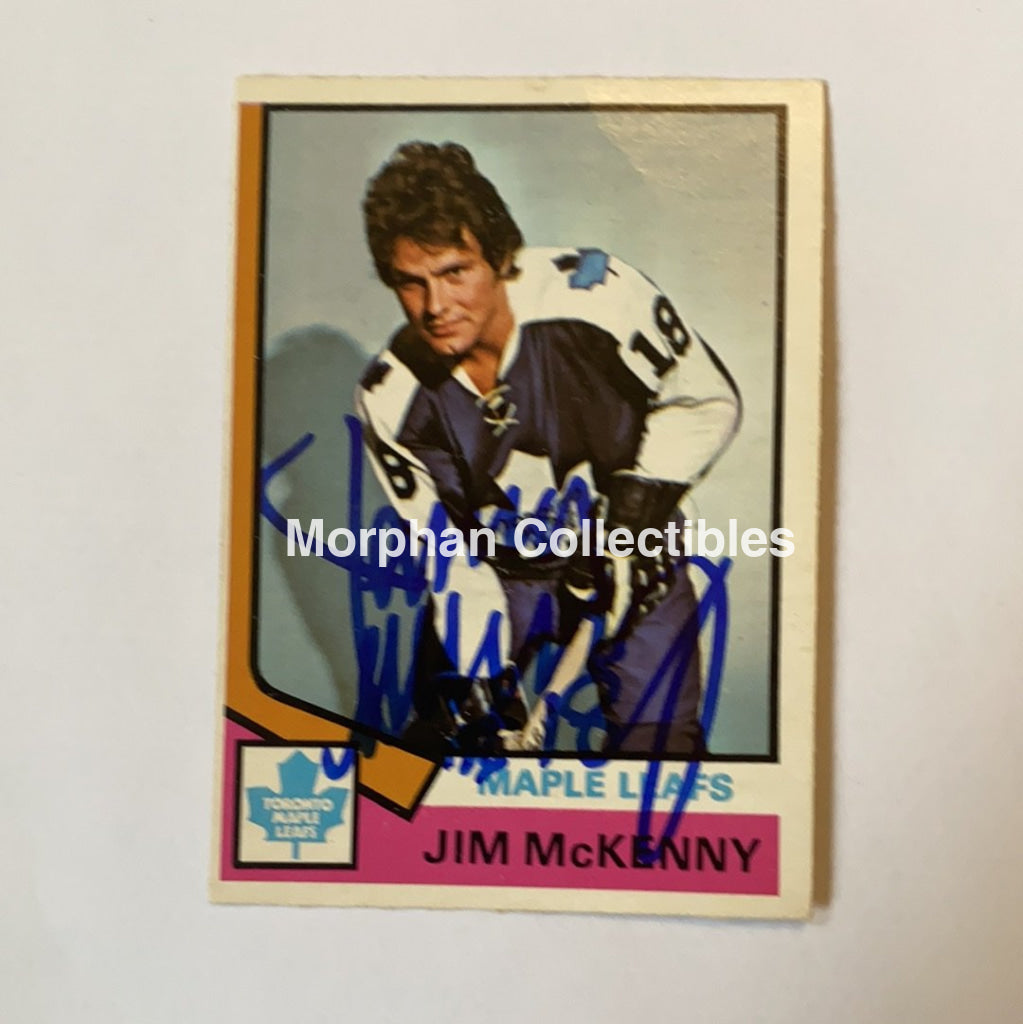 Jim Mckenny - Autographed Card 1974-75 Opc