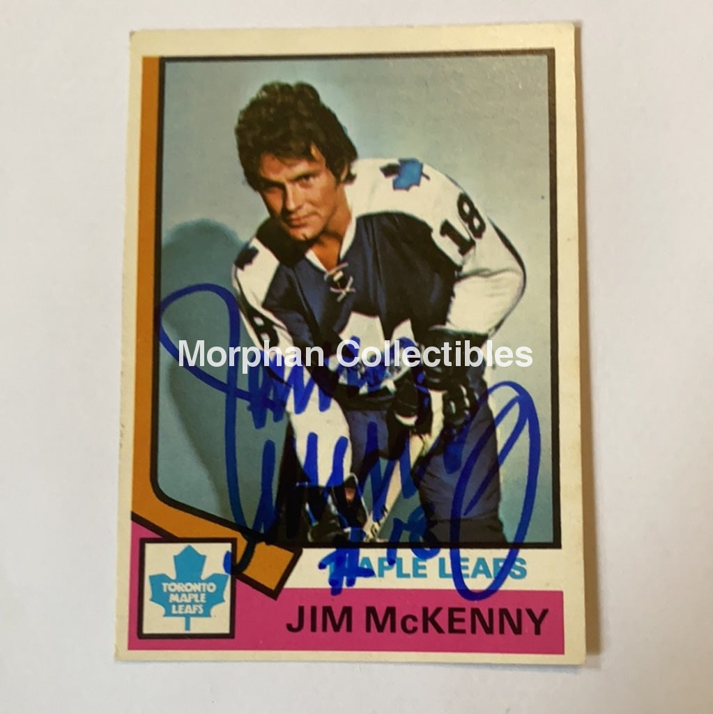 Jim Mckenny - Autographed Card 1974-75 Opc