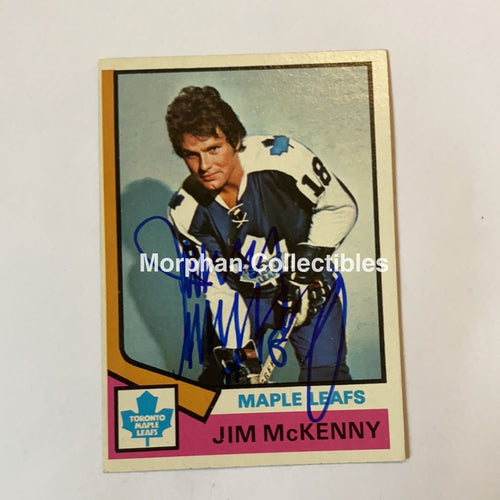 Jim Mckenny - Autographed Card 1974-75 Topps