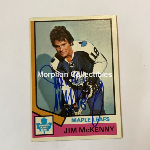 Jim Mckenny - Autographed Card 1974-75 Topps