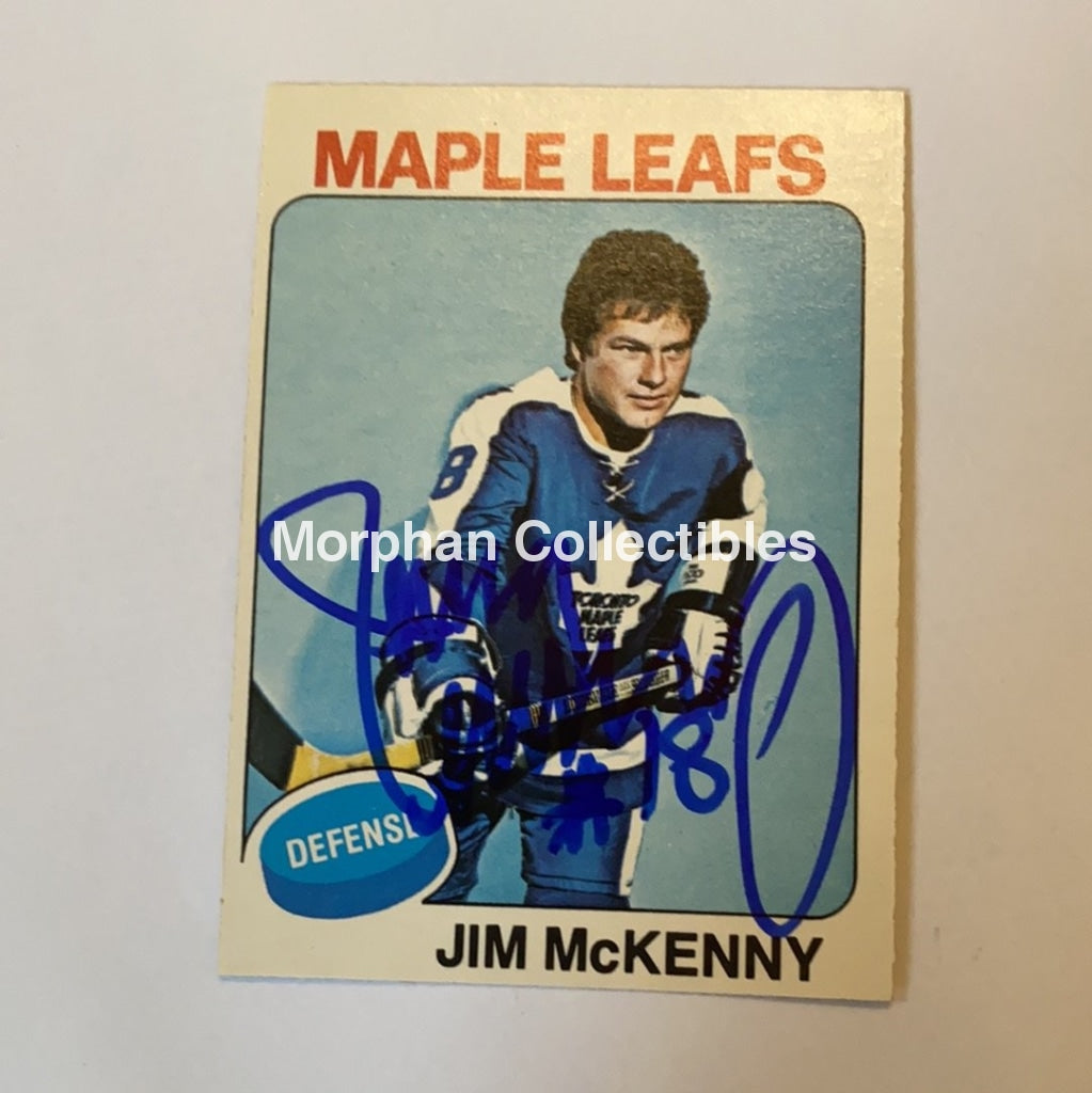 Jim Mckenny - Autographed Card 1975-76 Opc