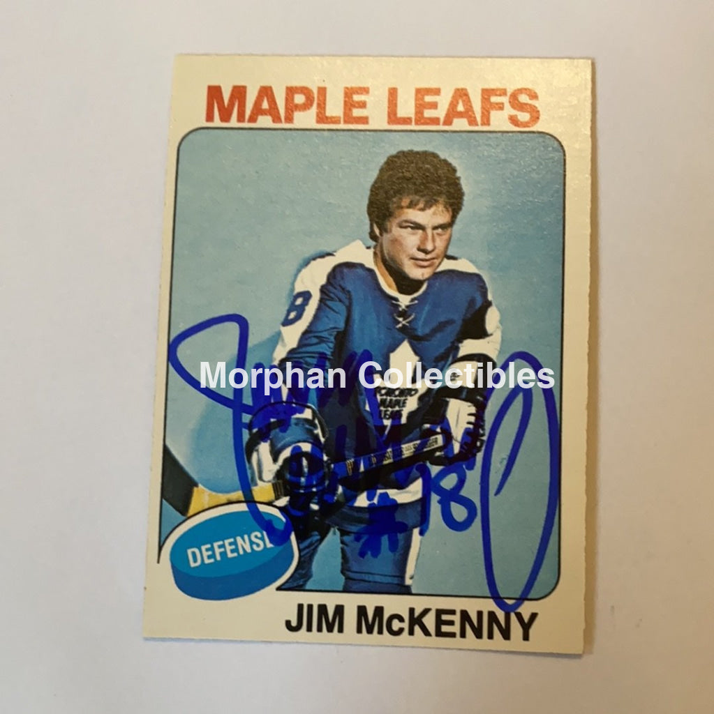 Jim Mckenny - Autographed Card 1975-76 Opc
