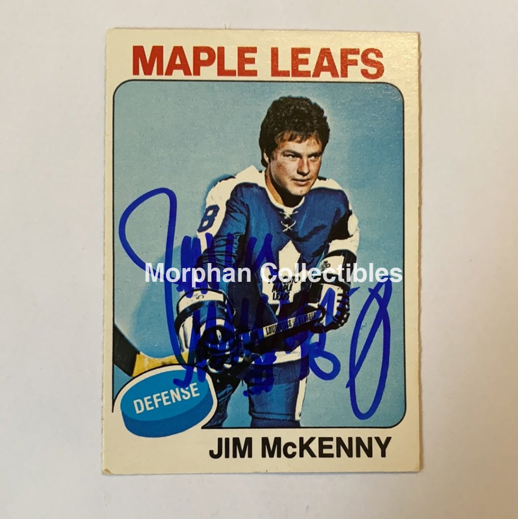 Jim Mckenny - Autographed Card 1975-76 Opc