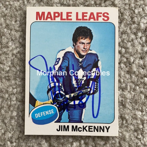 Jim Mckenny - Autographed Card 1975-76 Opc