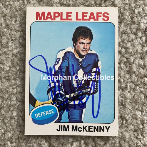 Jim Mckenny - Autographed Card 1975-76 Opc