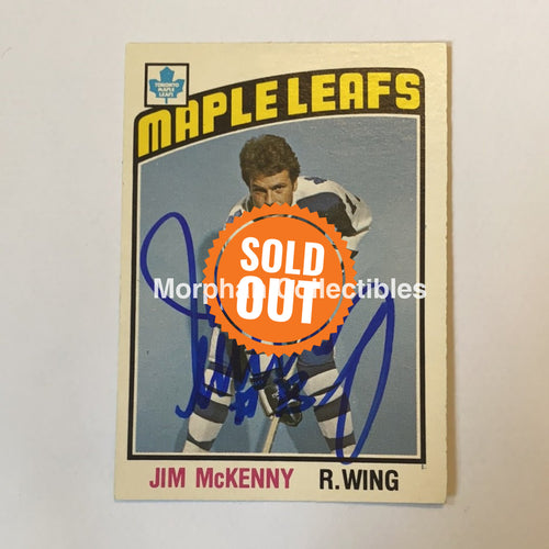 Jim Mckenny - Autographed Card 1976-77 Opc