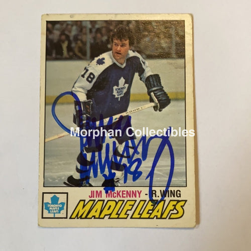Jim Mckenny - Autographed Card 1977-78 Opc