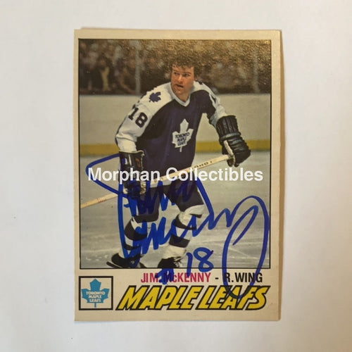 Jim Mckenny - Autographed Card 1977-78 Opc