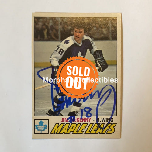 Jim Mckenny - Autographed Card 1977-78 Opc