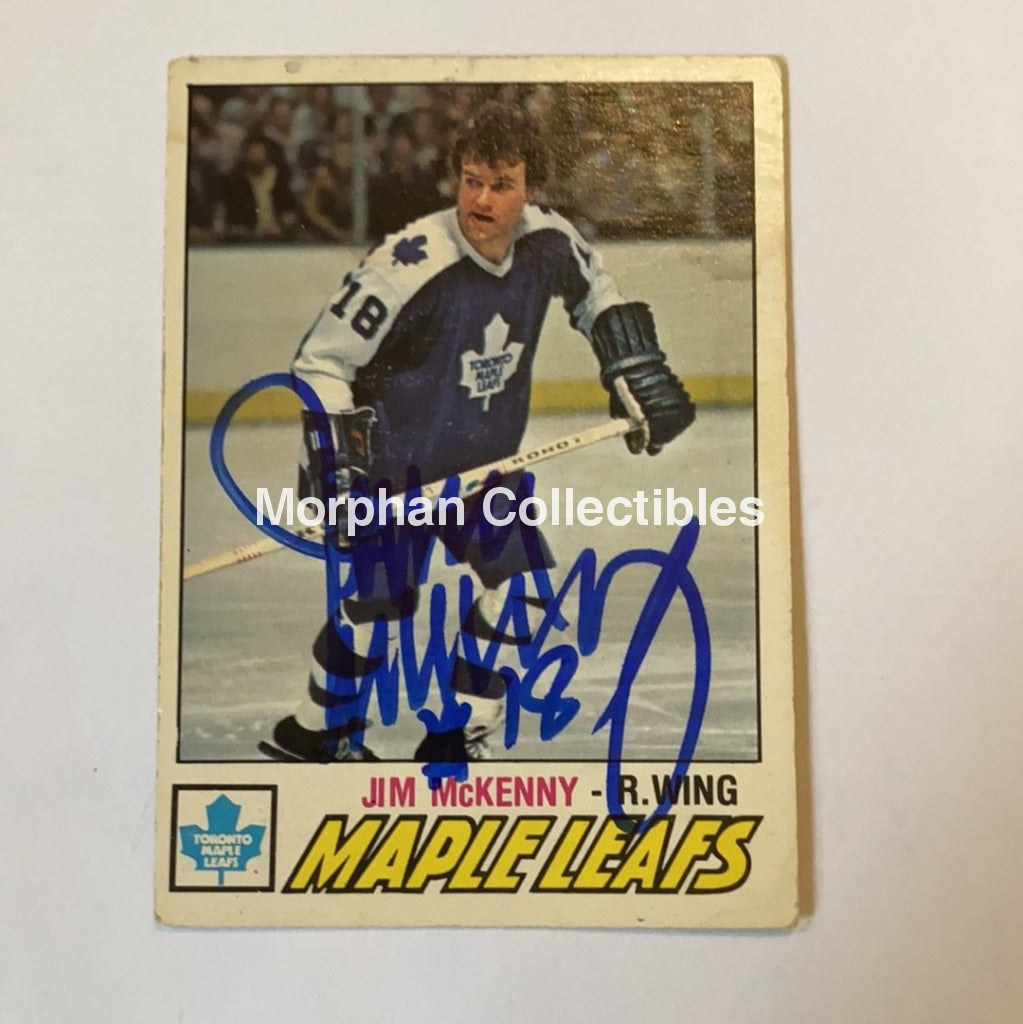 Jim Mckenny - Autographed Card 1977-78 Opc