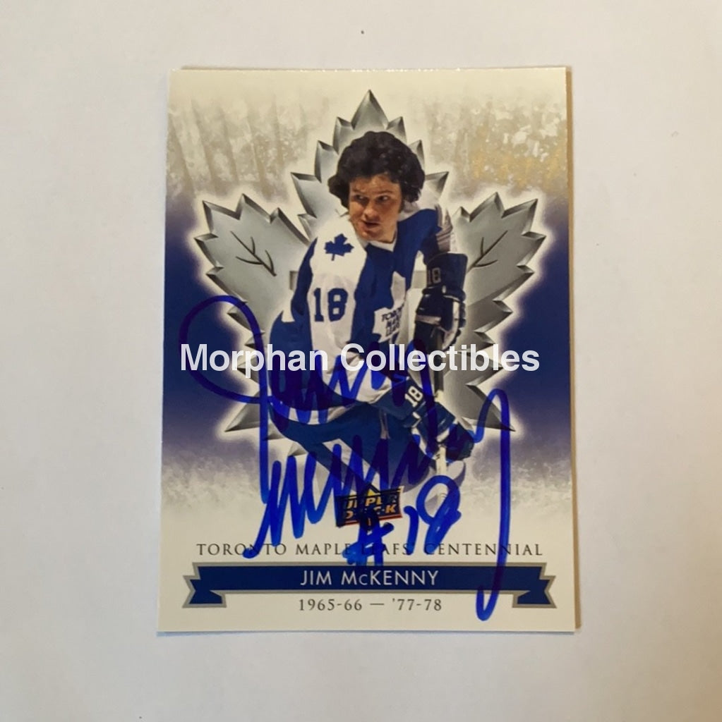 Jim Mckenny - Autographed Card Leafs Centennial