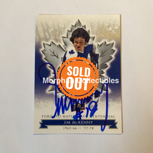 Jim Mckenny - Autographed Card Leafs Centennial