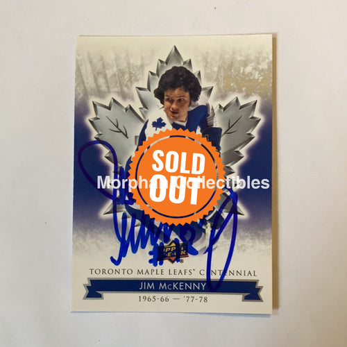 Jim Mckenny - Autographed Card Leafs Centennial