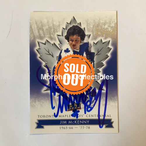 Jim Mckenny - Autographed Card Leafs Centennial