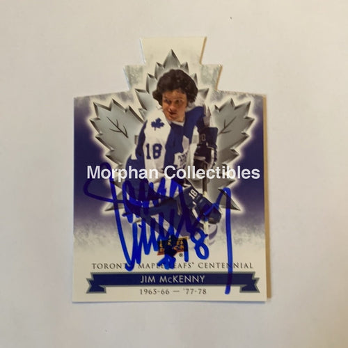 Jim Mckenny - Autographed Card Leafs Centennial Die Cut