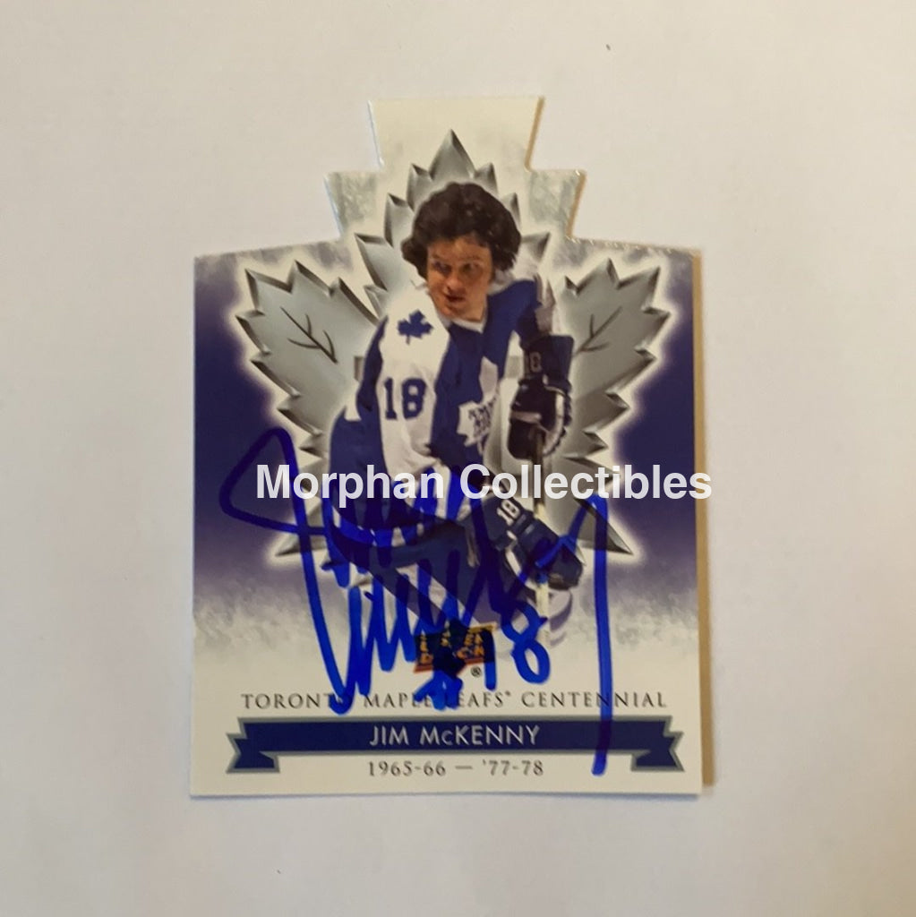 Jim Mckenny - Autographed Card Leafs Centennial Die Cut
