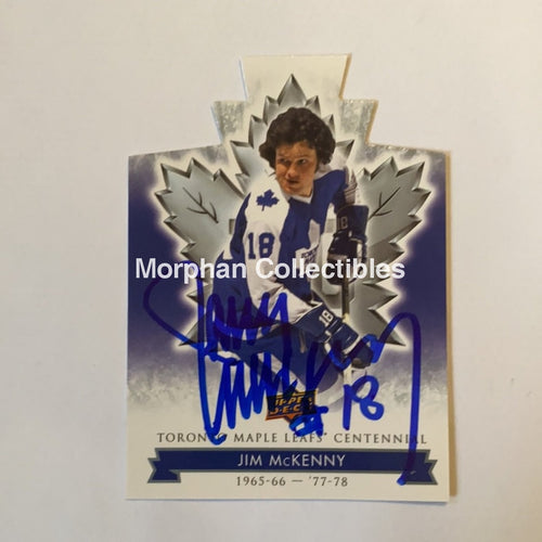 Jim Mckenny - Autographed Card Leafs Centennial Die Cut