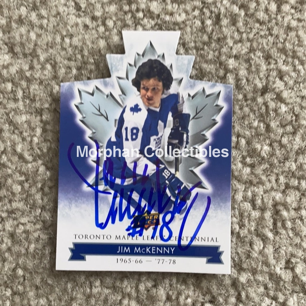 Jim Mckenny - Autographed Card Toronto Maple Leafs Centennial Die Cut