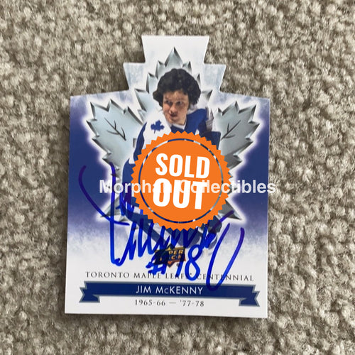 Jim Mckenny - Autographed Card Toronto Maple Leafs Centennial Die Cut