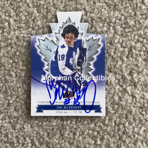 Jim Mckenny - Autographed Card Toronto Maple Leafs Centennial Die Cut